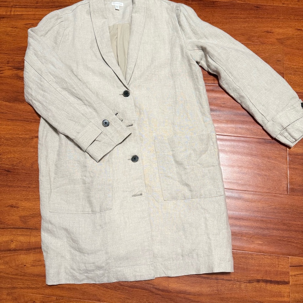 Garnet Hill Women's Light Tan Trench Coat